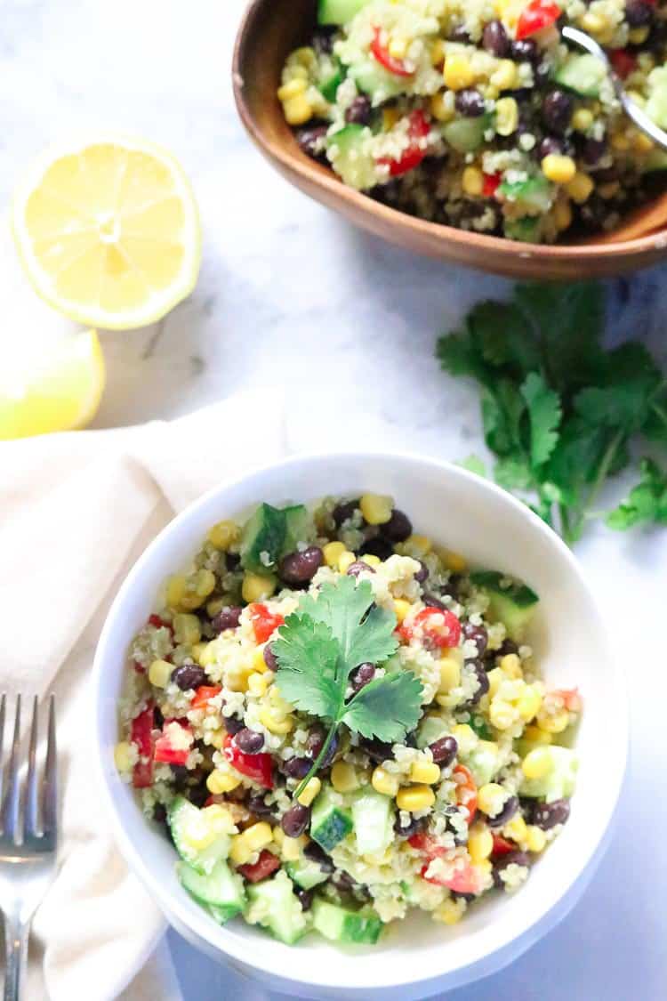 Easy Mexican Quinoa Salad (Vegan) - Vegan Blueberry