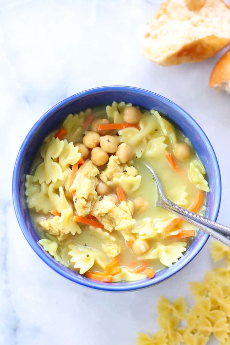 Vegan Chicken Noodle Soup (High Protein) - That Vegan Babe